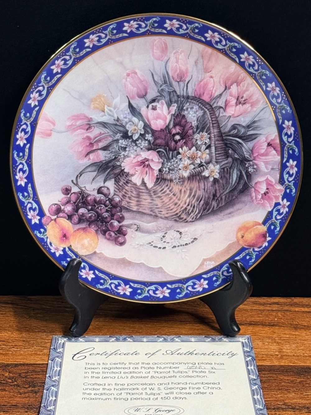 W.L. George “Parrot Tulips” by Lena Liu Collector Plate